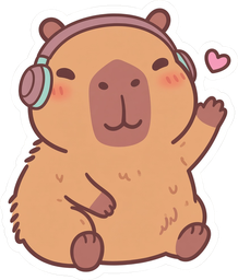 Capy, our mascot, waving